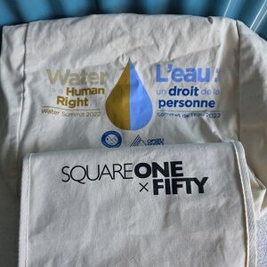 Two Eco-Friendly Cream Tote Bag Heavy Duty